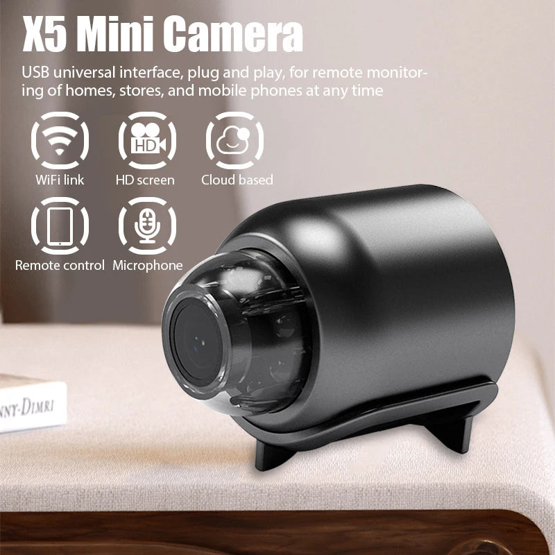Mini Camera 1080P Clear Night Vision Lightweight Portable Premium